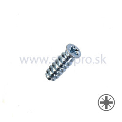 Euroskrutka zapustená hlava 7 mm biely zinok